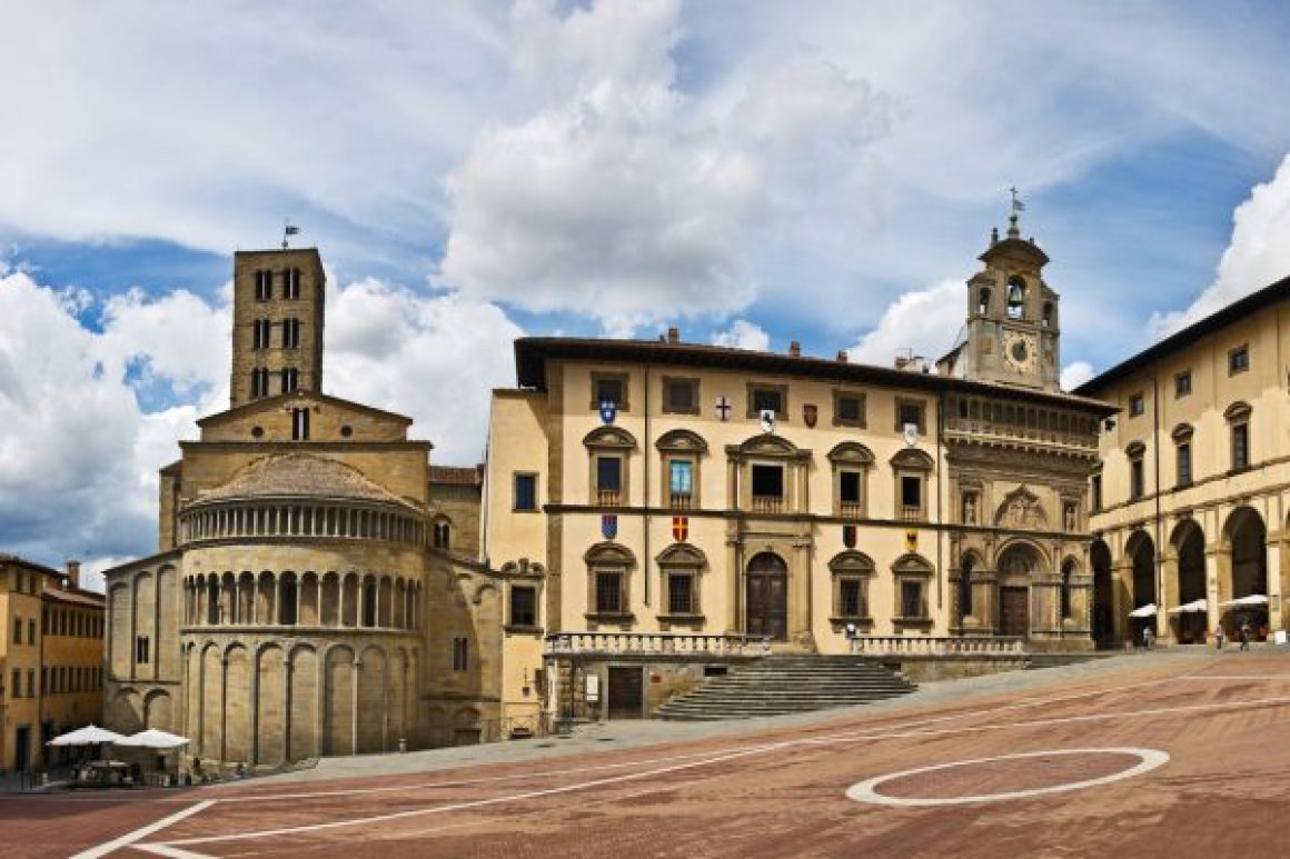 Piazza Grande square in Arezzo
