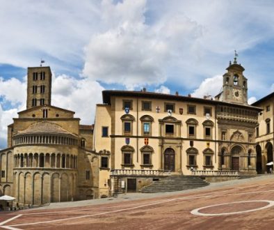 Piazza Grande square in Arezzo